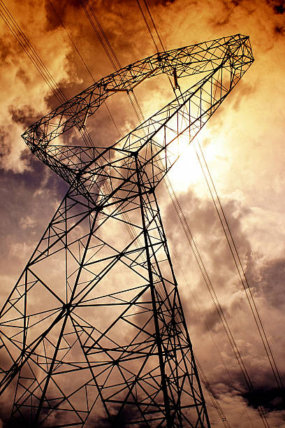 Electric Transmission Tower stock photo