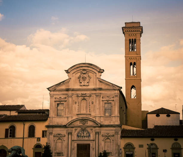 istock Church and tower Florence Italy 638672410