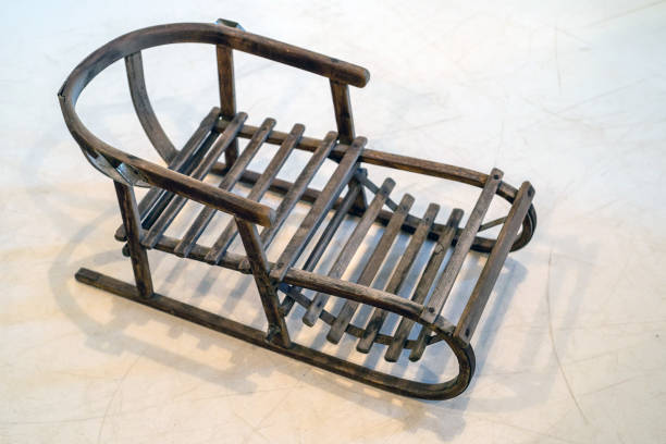 istock Old vintage wooden sleigh 638672432