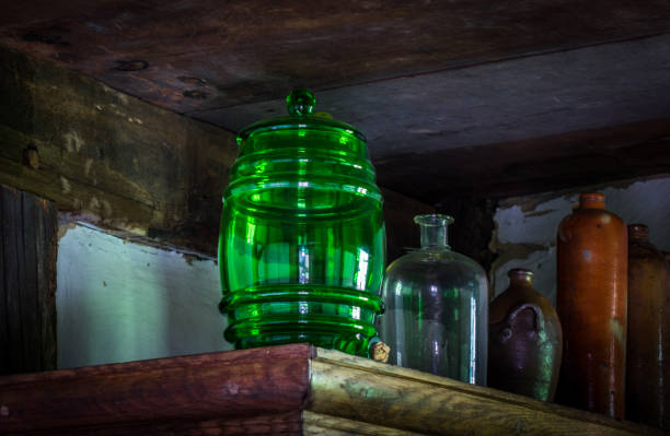 The old and ancient utensils in a  farmhouse.