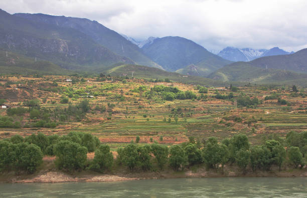 Rice terrace along the way ,The part of Deqin ,CHINA