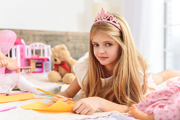 istock Happy princess entertaining at home 638683336