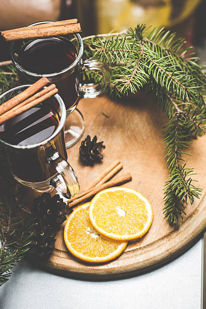 istock Hot tea with cinnamon and branches of spruce 638684654