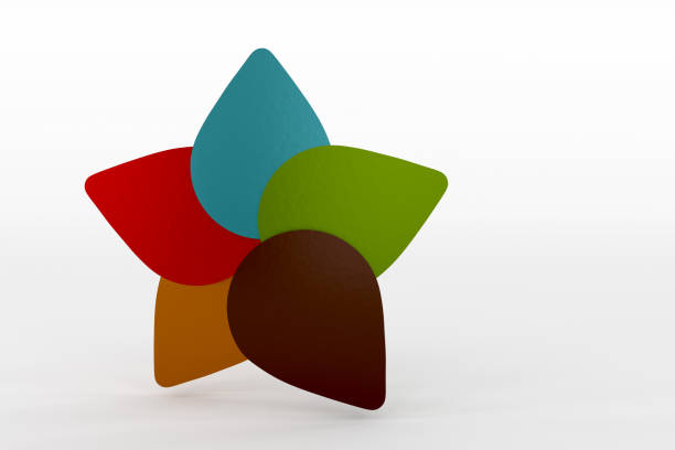 3d rendering of colorful sign for business concept info graphic design