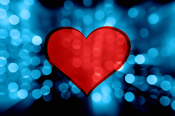 Red heart symbol with black outline
