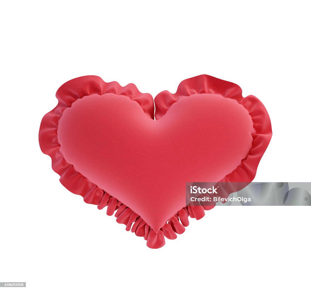 Valentines Day Heart Shaped Pillow Mockup 3d Render Stock Photo ...