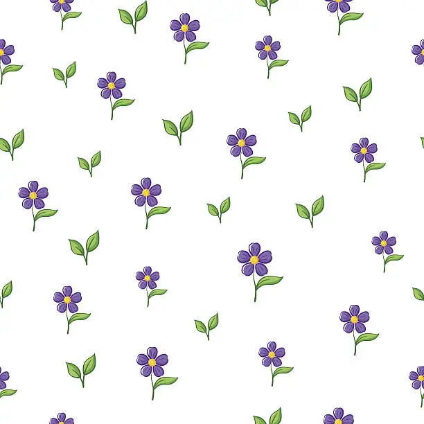 Vector illustration of Seamless Flower Pattern