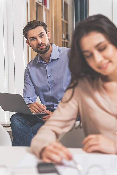 istock Skillful female designer with in office 638699250