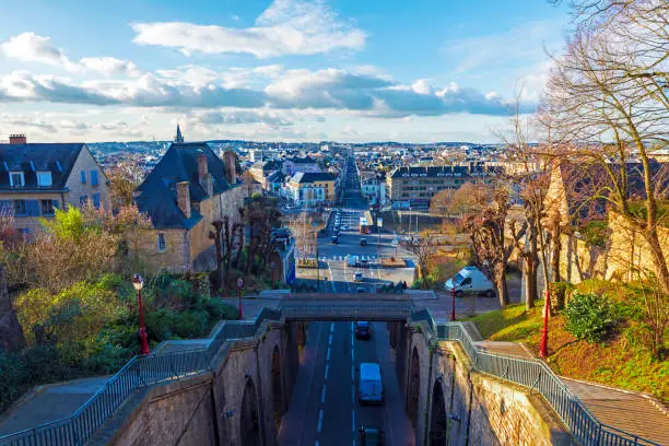 Photo of Le Mans cityscape facing north-west seen from Rempart street