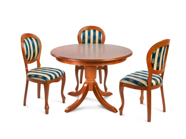 istock luxury wooden table with chairs for business and relax 638703172