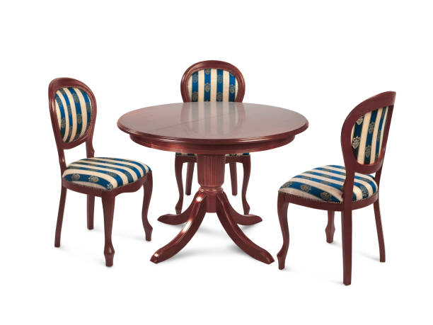istock luxury wooden table with chairs for business and relax 638703224