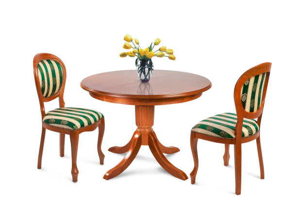 istock luxury wooden table with chairs for business and relax 638703248