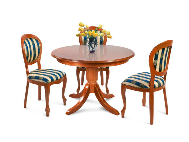 istock luxury wooden table with chairs for business and relax 638703298
