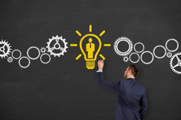 Human Resource and Idea With Person on Chalkboard