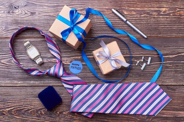istock Father's Day card near presents. 638706702
