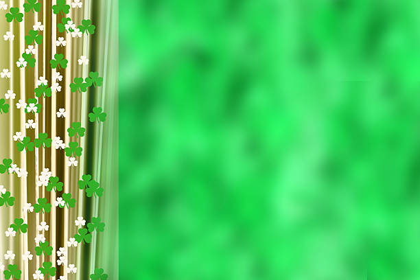 istock Green St. Patrick's Day background with clovers 638707994