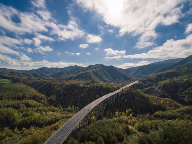 istock Italian highway, aerial view 638709522