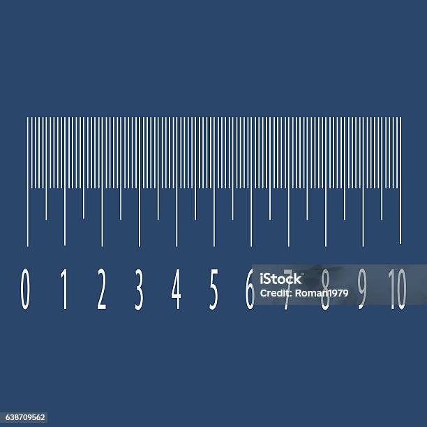 Numeric Measuring Scale Measuring Scale With Numbers Stock Illustration - Download Image Now ...