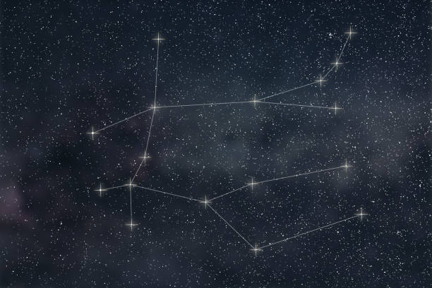 istock Gemini Constellation. Zodiac Sign Gemini constellation lines 638713808