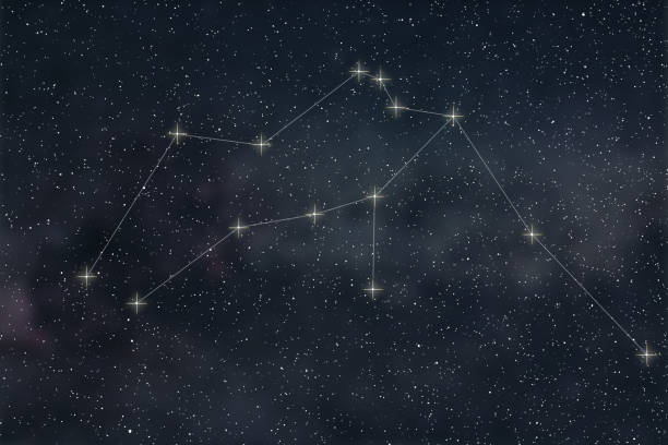 istock Aquarius Constellation. Zodiac Sign Aquarius constellation lines 638714162