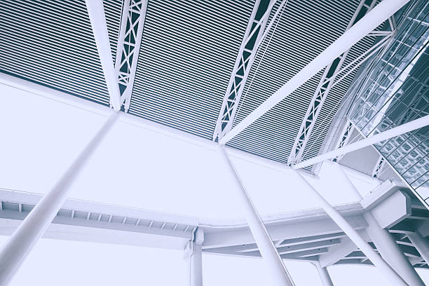 istock Low angle view of modern architecture of Highspeed Railway Station 638722432