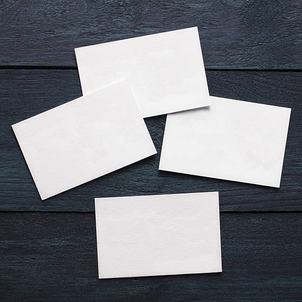 istock Thick cardboard business cards, blank for copyspace 638727528