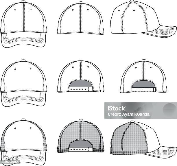 Baseball Cap Template Stock Illustration - Download Image Now - Baseball Cap, Template, Cap - Hat