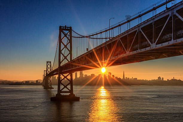 istock Bay Bridge and San Francisco skyline at sunset 638730002