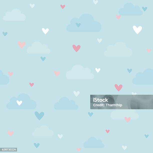 Heart Pattern Stock Illustration - Download Image Now - Backgrounds, Child, Pattern