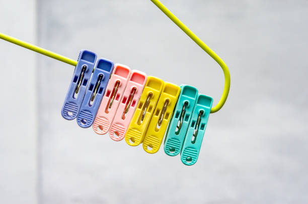 istock Clothes peg or clothes pin on hanger clothes 638731866