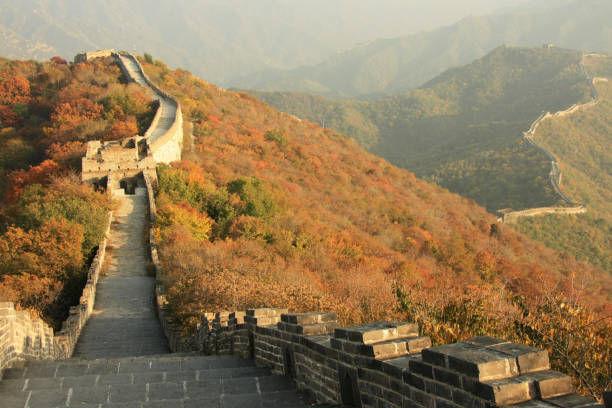 istock Great Wall of China on the hills 638736102