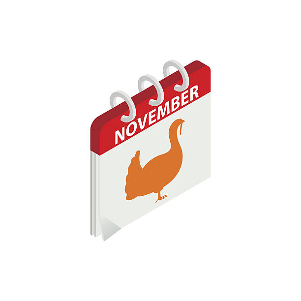 Thanksgiving Day Calendar Date Isometric 3d Icon Stock Illustration -  Download Image Now - Calendar, Thanksgiving - Holiday, Autumn - iStock