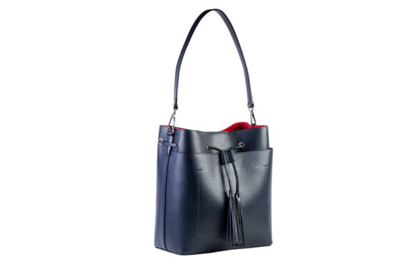 istock Blue female handbag on a white background, online catalog 638736436