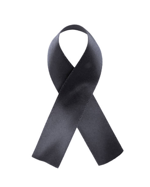 istock Black ribbon isolated on white background 638737246