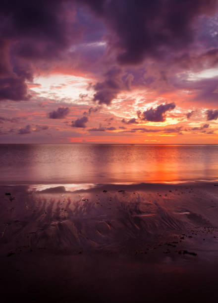 istock Colorful sunset at sand beach borneo 638740044