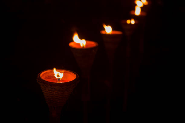 istock Traditional wooden torch flame 638740064