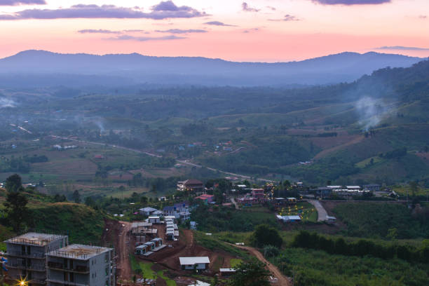 istock Khao Kho mountain ranges in the sunset, Thailand 638741432