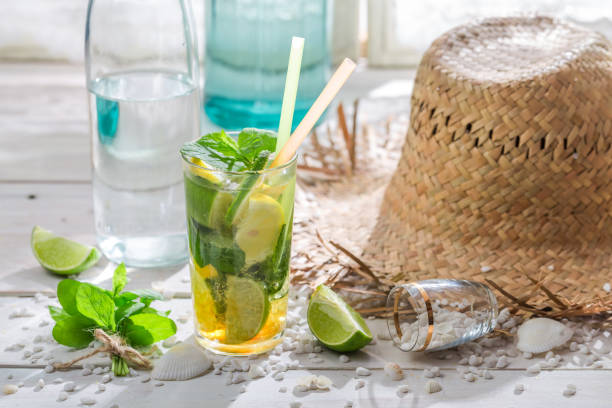 istock Fresh and sweet-sour drink with citrus and mint 638744562