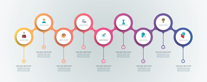 Timeline Indesign Image Vector Infographics Timeline Design Template With 3d Paper Label Stock ...