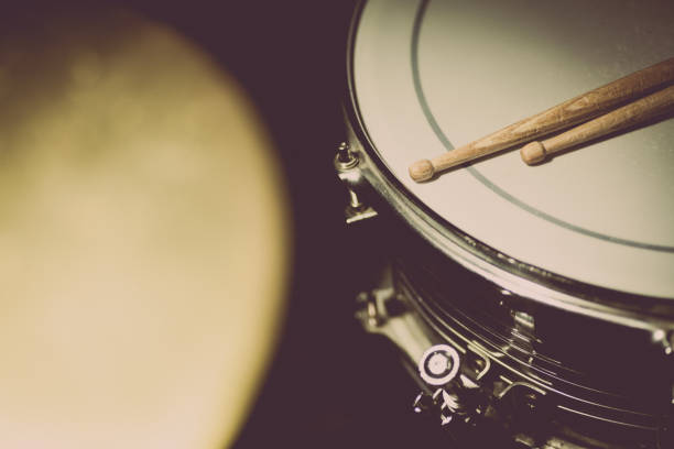istock Snare drum and a pair of drum sticks 638745728
