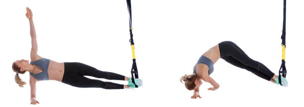 Trx Side Plank With Reach Stock Photo - Download Image Now