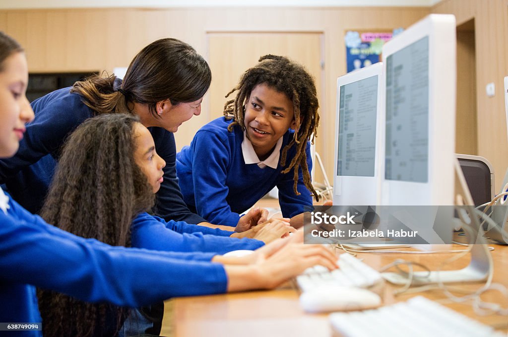 Students Learning Computer Programming Stock Photo - Download Image Now ...