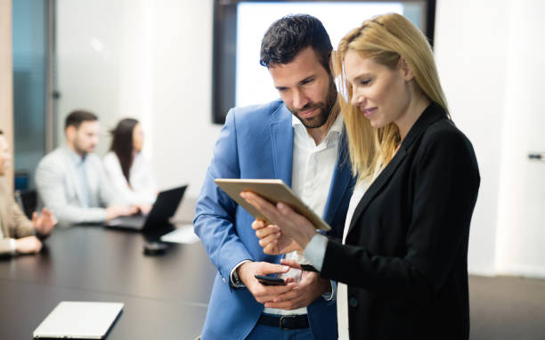 istock Business people brainstorming in office 638750794