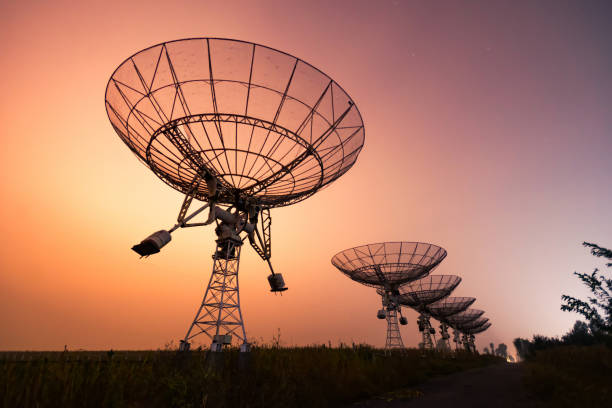 istock Radio telescope scene at night in China 638758070