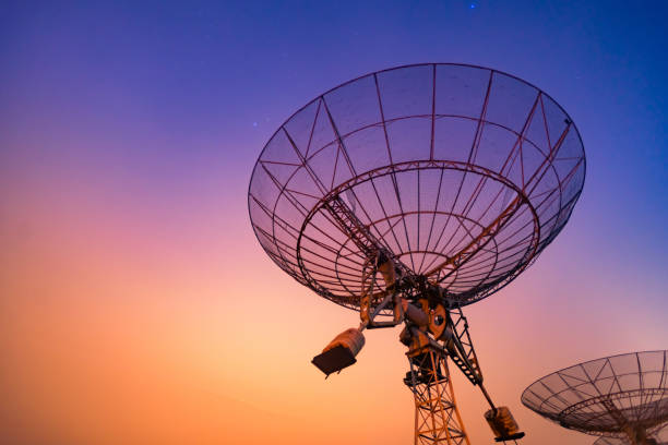 istock Radio telescope scene at night in China 638759098