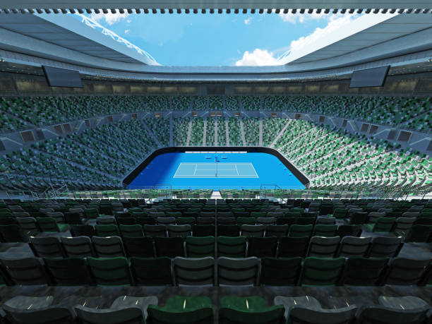 istock 3D render of beutiful modern tennis grand slam lookalike stadium 638761268
