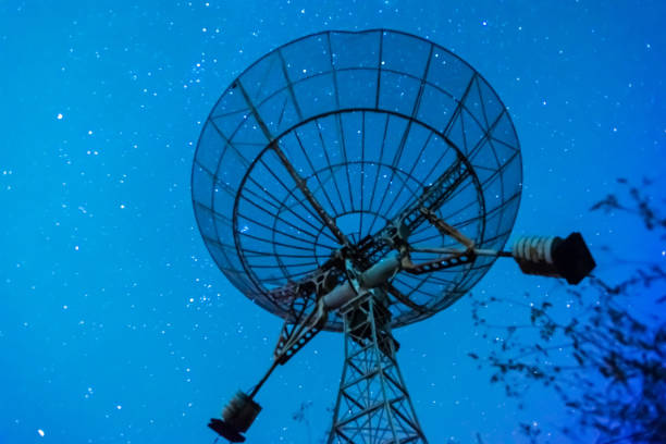 istock Radio telescope scene at night in China 638762614