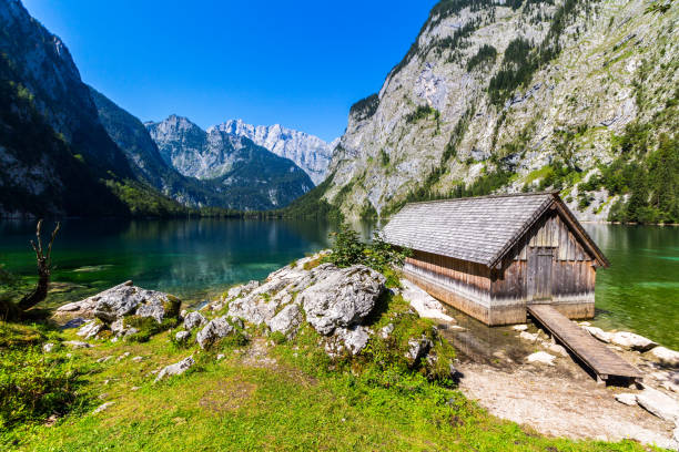 istock Fantastic views of the turquoise Lake Obersee under sunlight 638764338