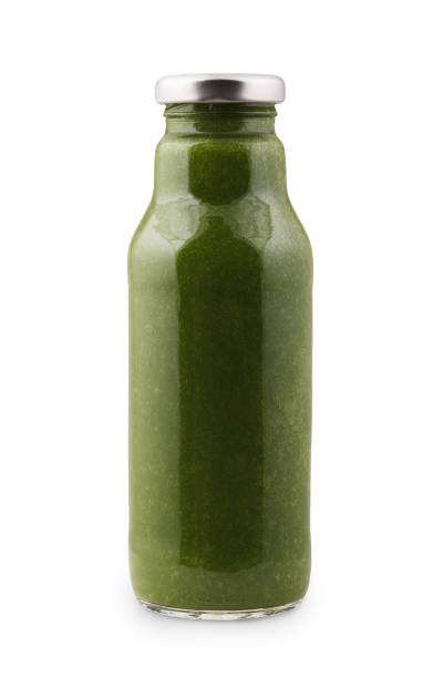 istock Avocado and spinach smoothie juice bottle isolated on white background 638766150