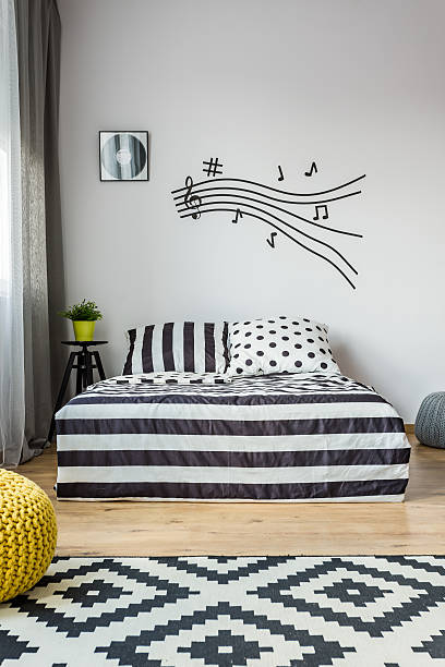 istock Music note stave in scandi bedroom 638768330